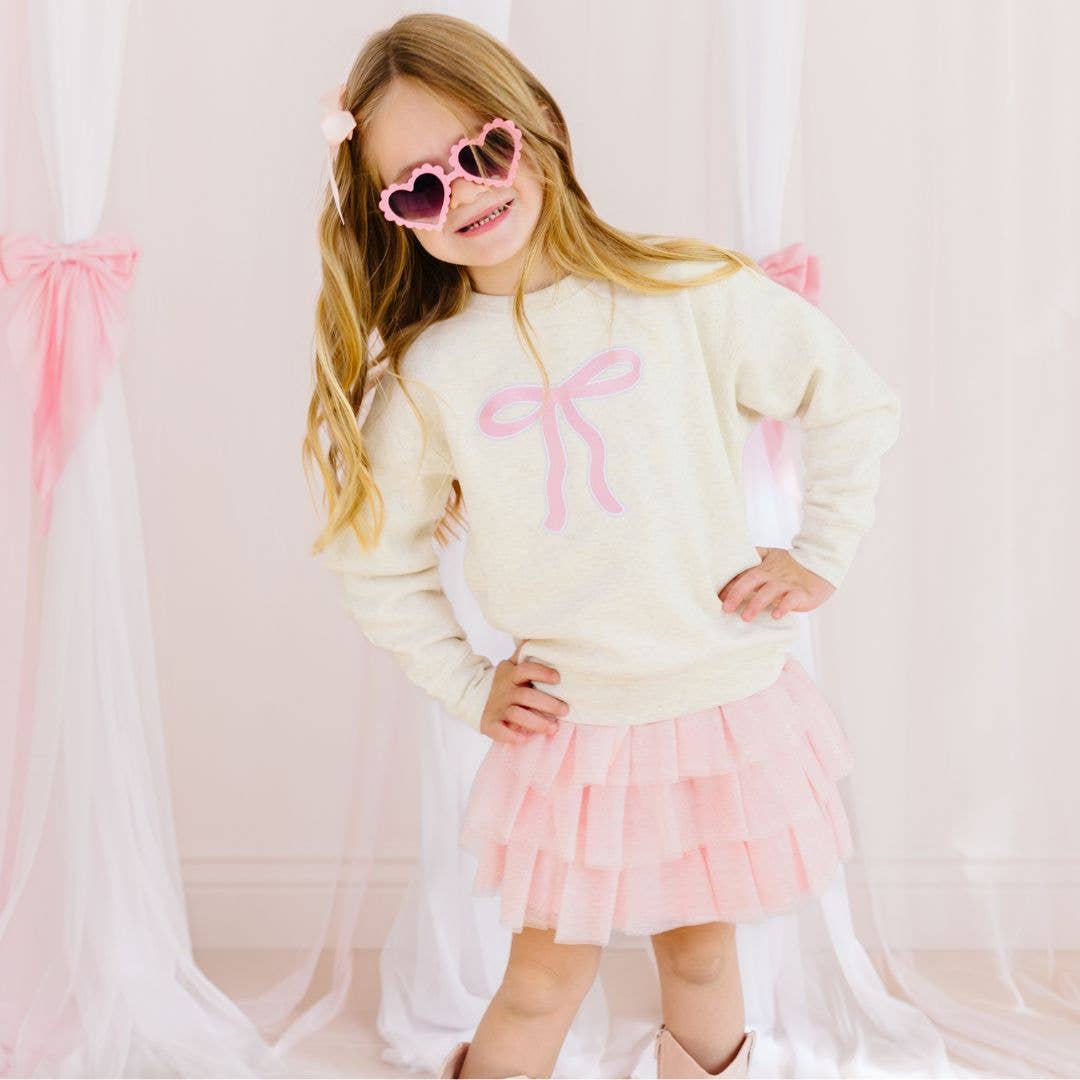 Coquette Bow Patch Sweatshirt - Kids