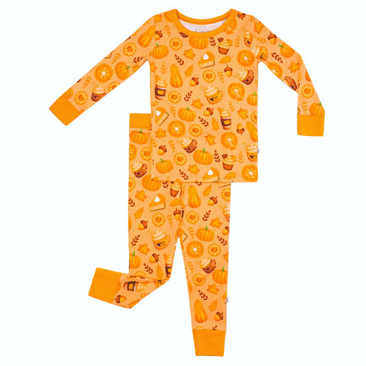 Pumpkin Lover | Two-Piece Bamboo Long Sleeve Toddler & Kids Pajamas