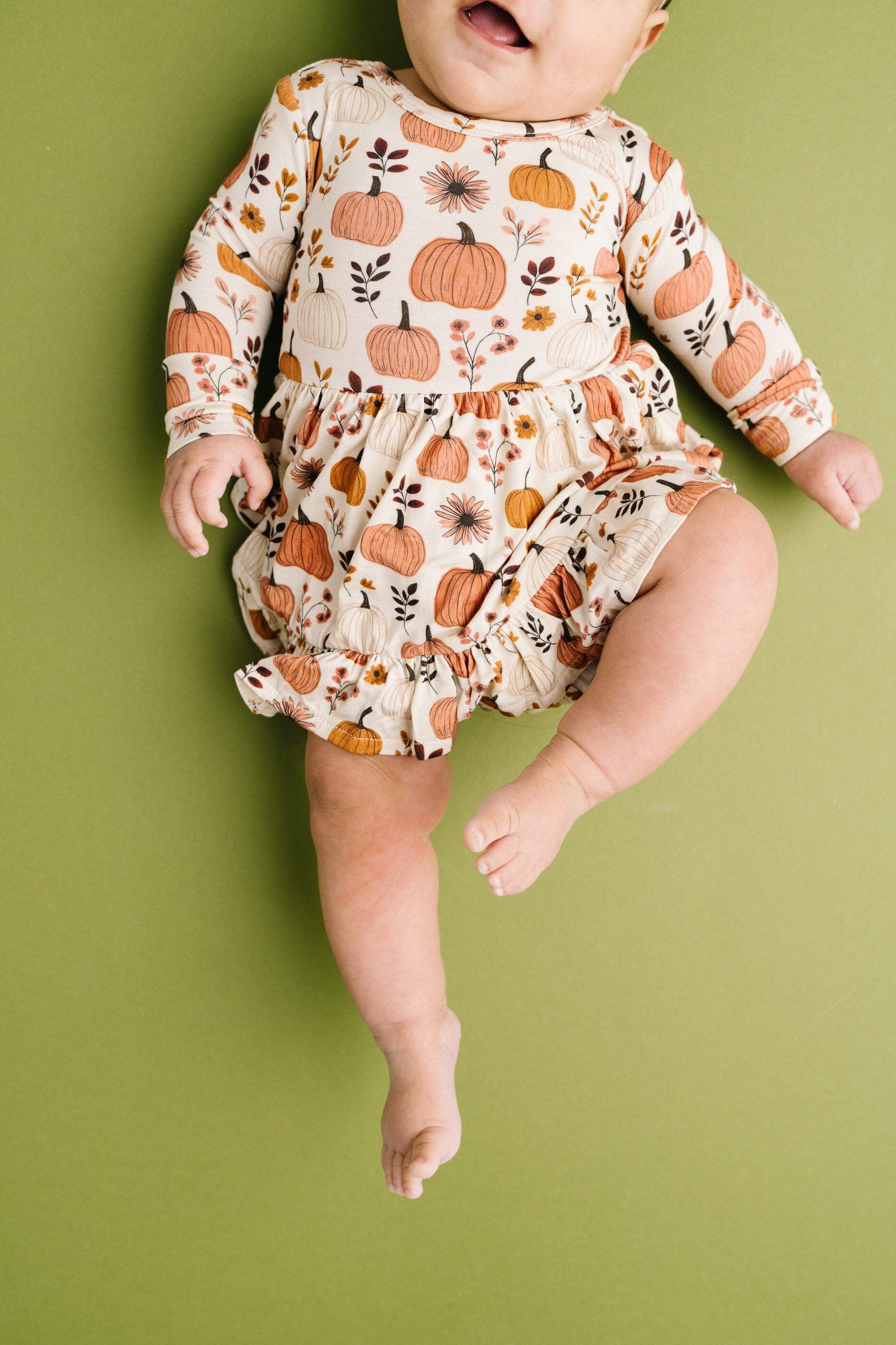 Pumpkin Garden Bodysuit Bamboo Dress