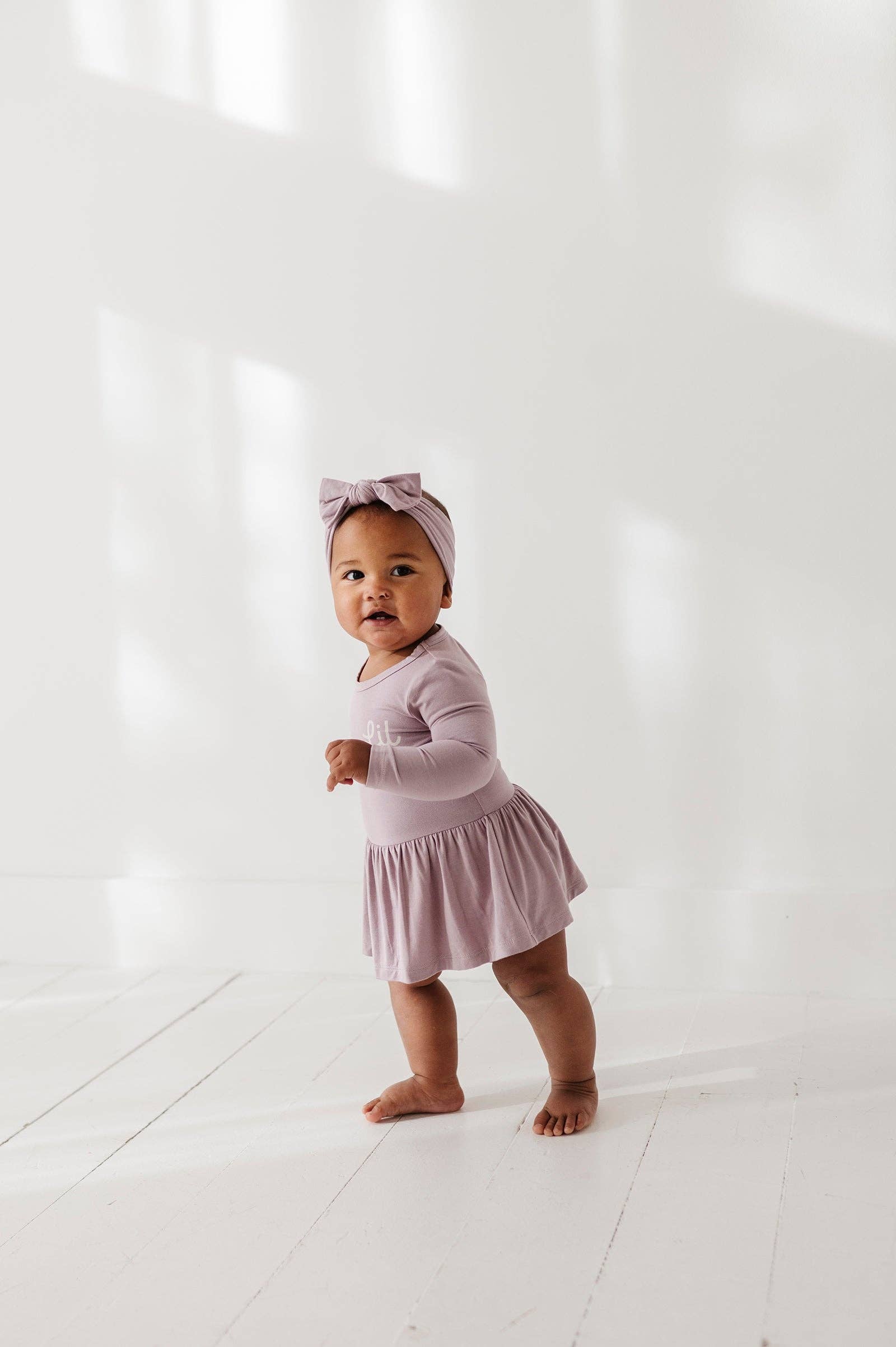 Girl's Bodysuit Dress Set Bamboo
