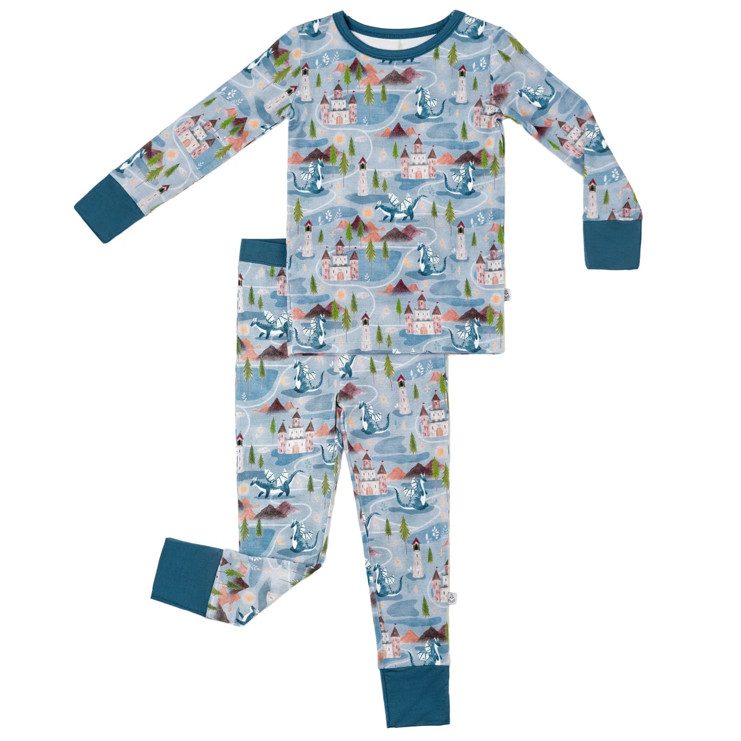 Castles & Dragons | Two-Piece Bamboo Long Sleeve Toddler & Kids Pajamas