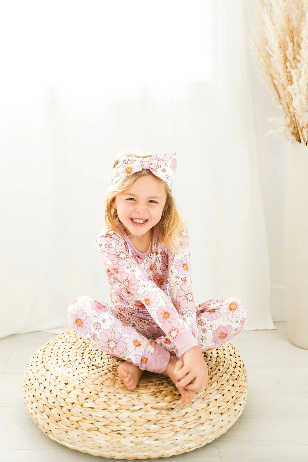 Powerful in Pink (Flower) Long Sleeve PJ's BDLJ