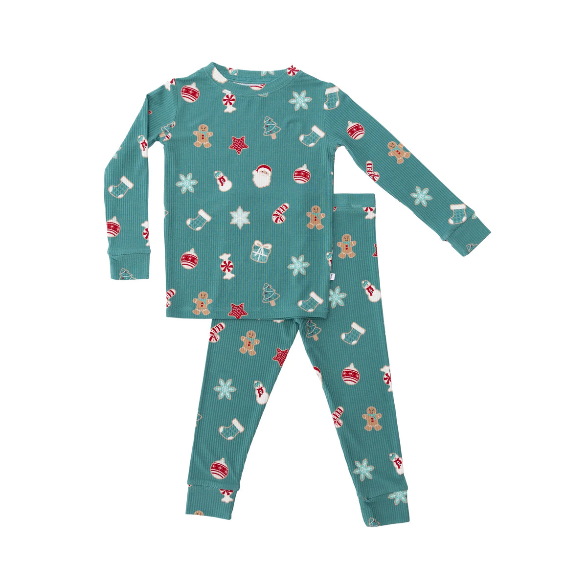 Sugar Cookies Frosted Teal Small Ribbed Two-Piece Set