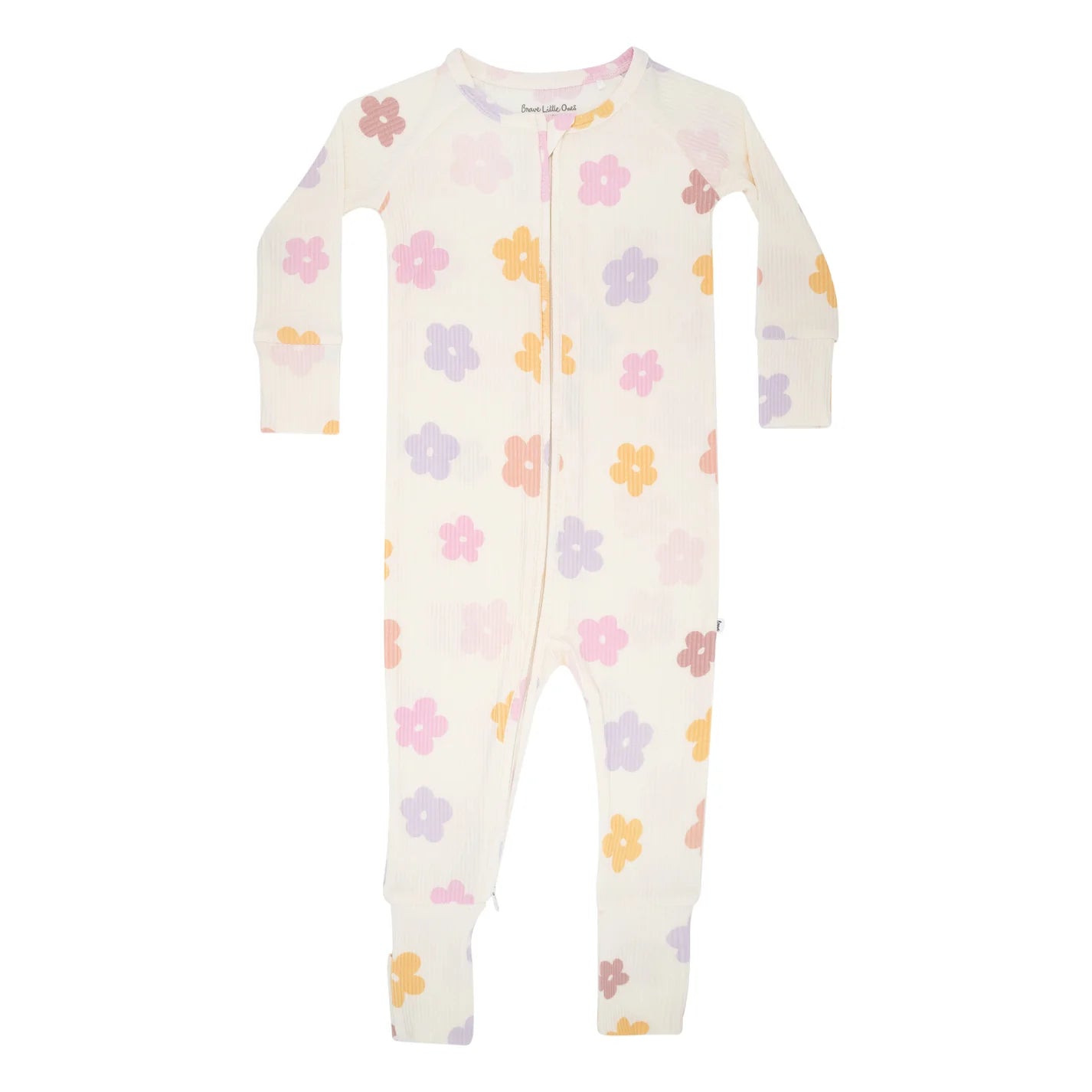 Big Daisies Small Ribbed Zip Romper