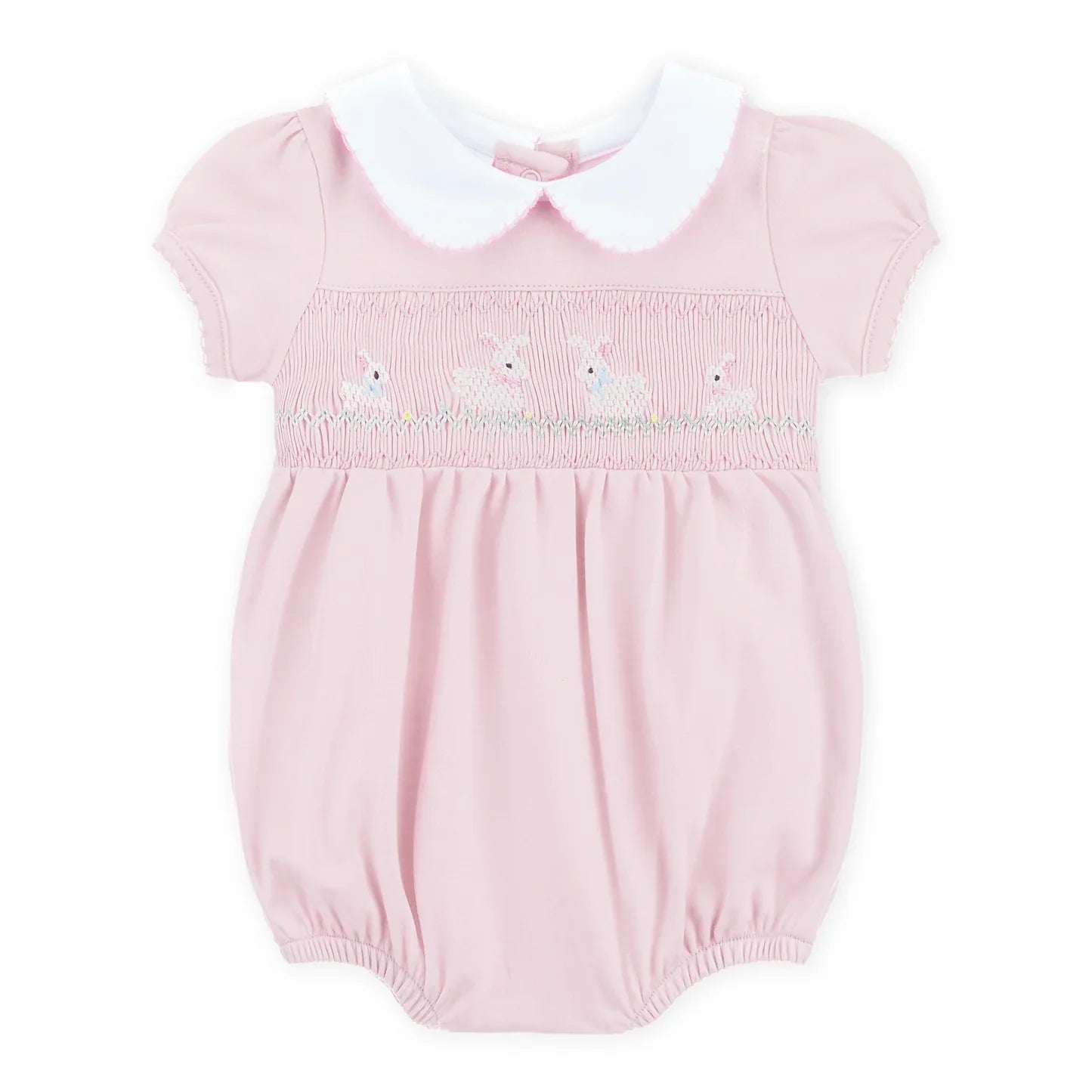 Bunny Love Classic Smocked Bubble-Pink