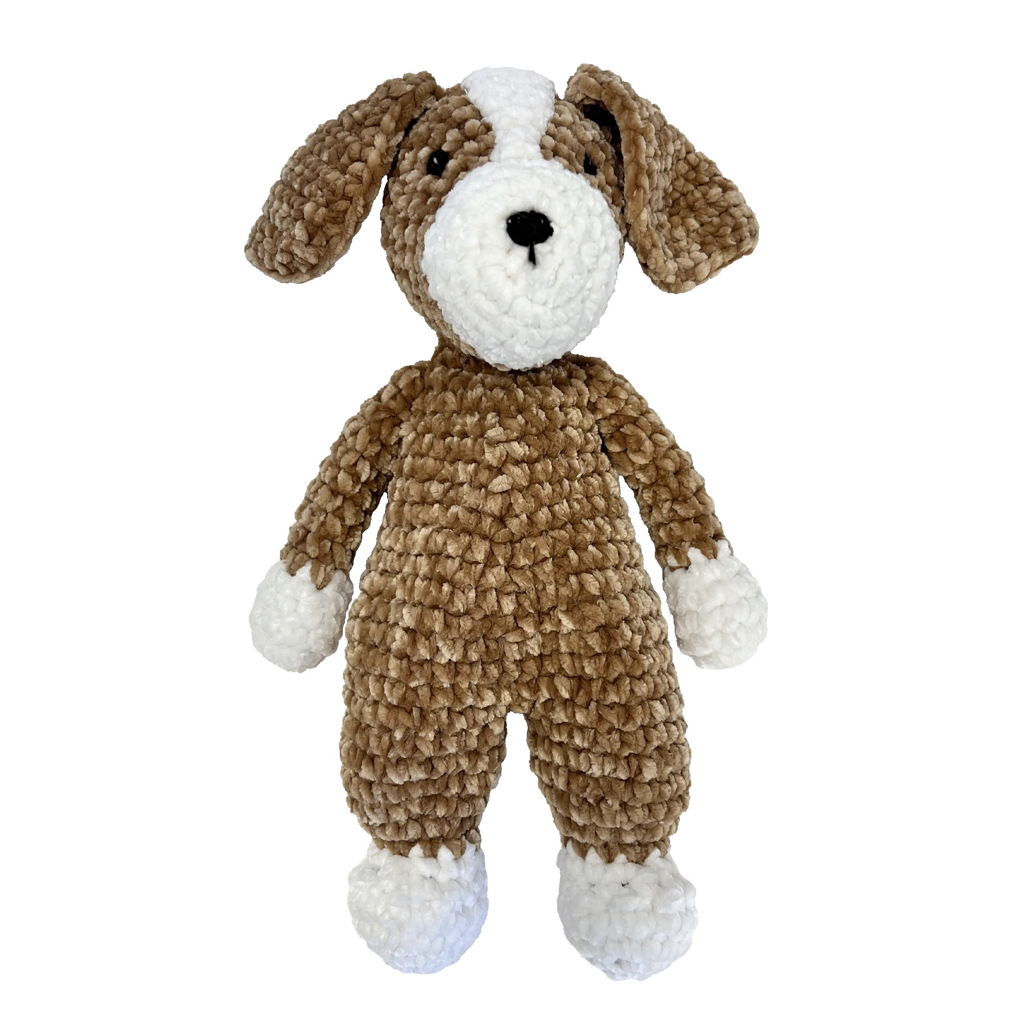 Bosco the Dog Chenille Crochet Doll 12"