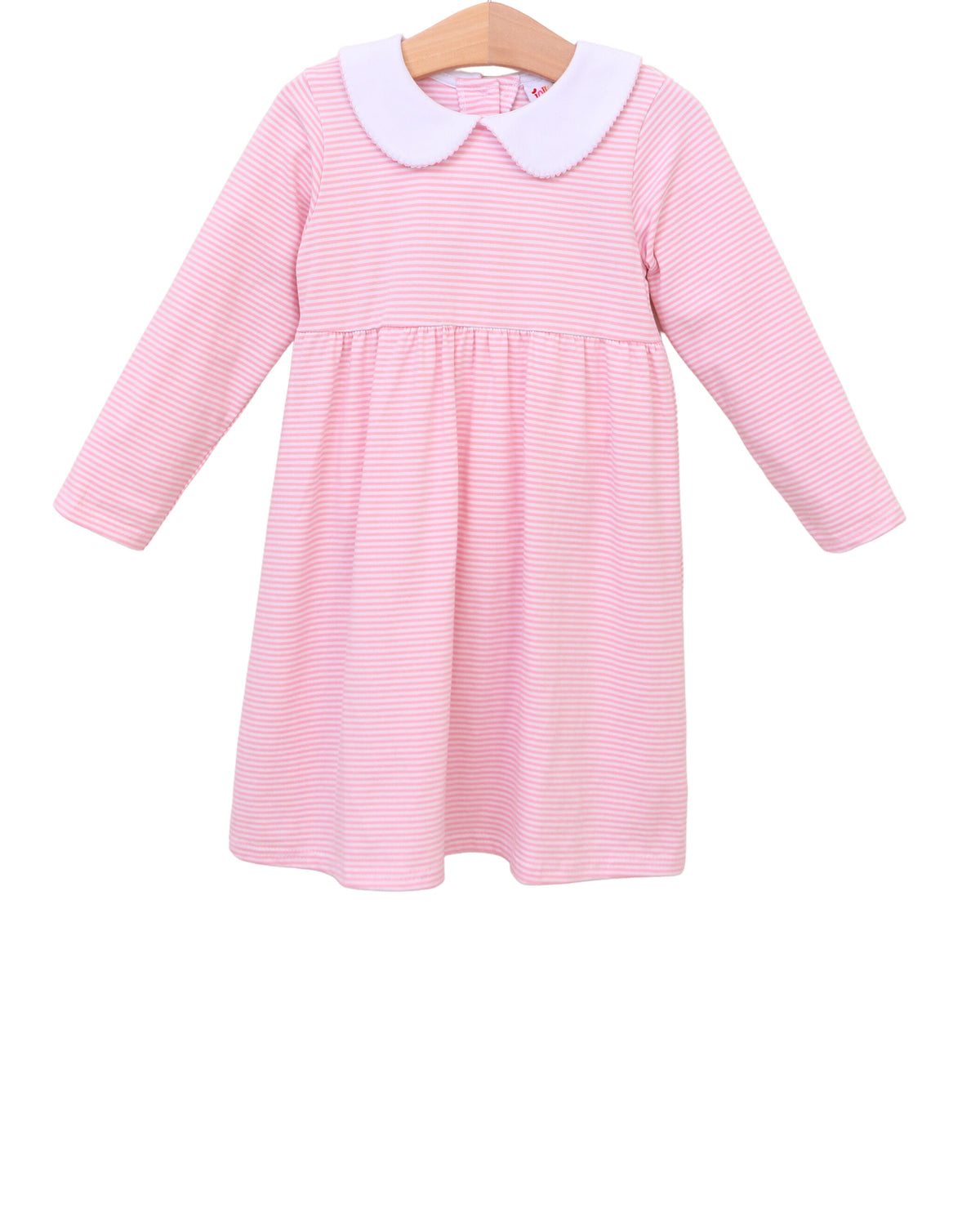 Charlotte LS Dress - Light Pink Stripe