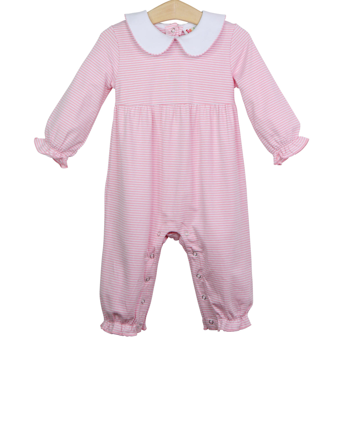 Charlotte Romper - Light Pink Stripe