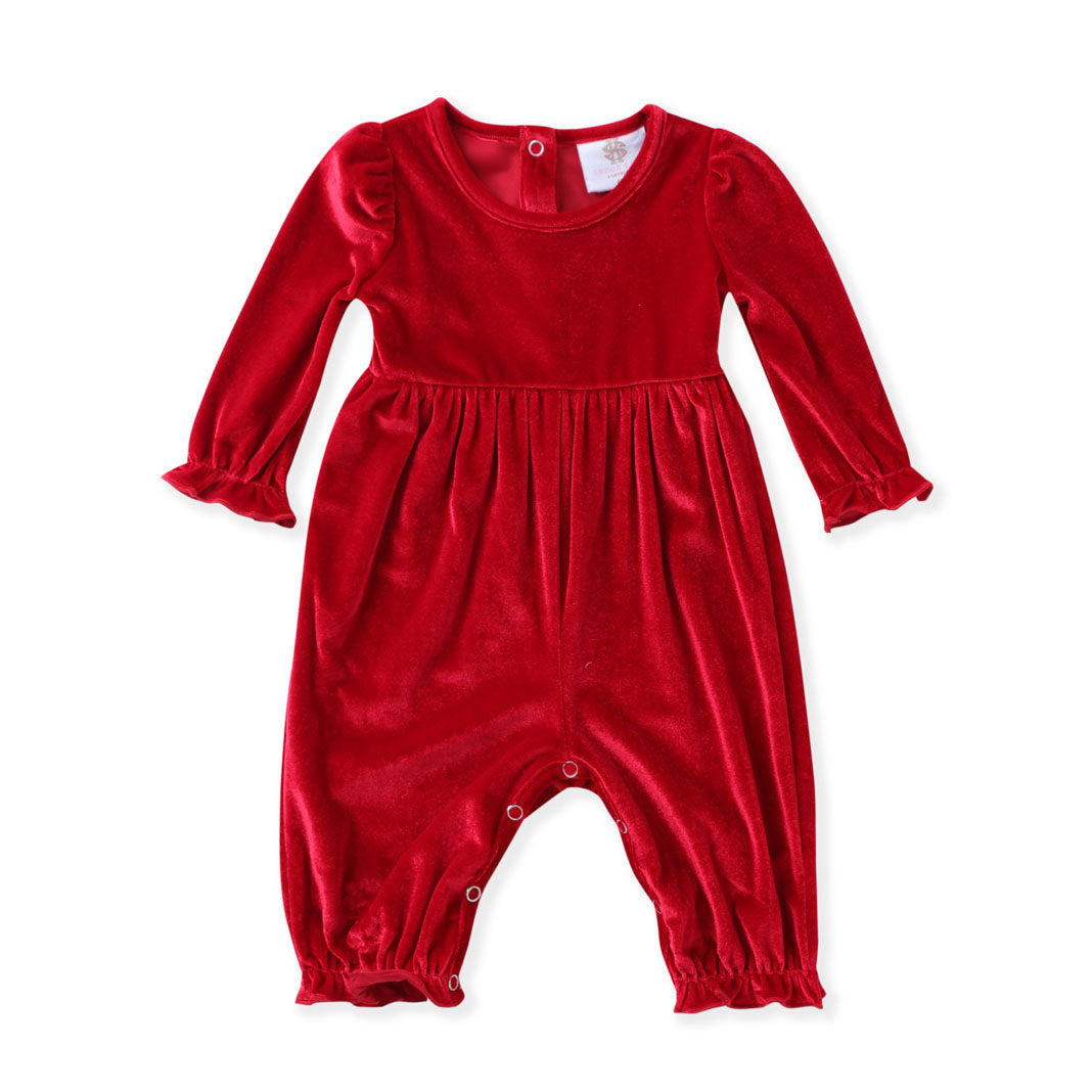 Velveteen Red Velvet Romper