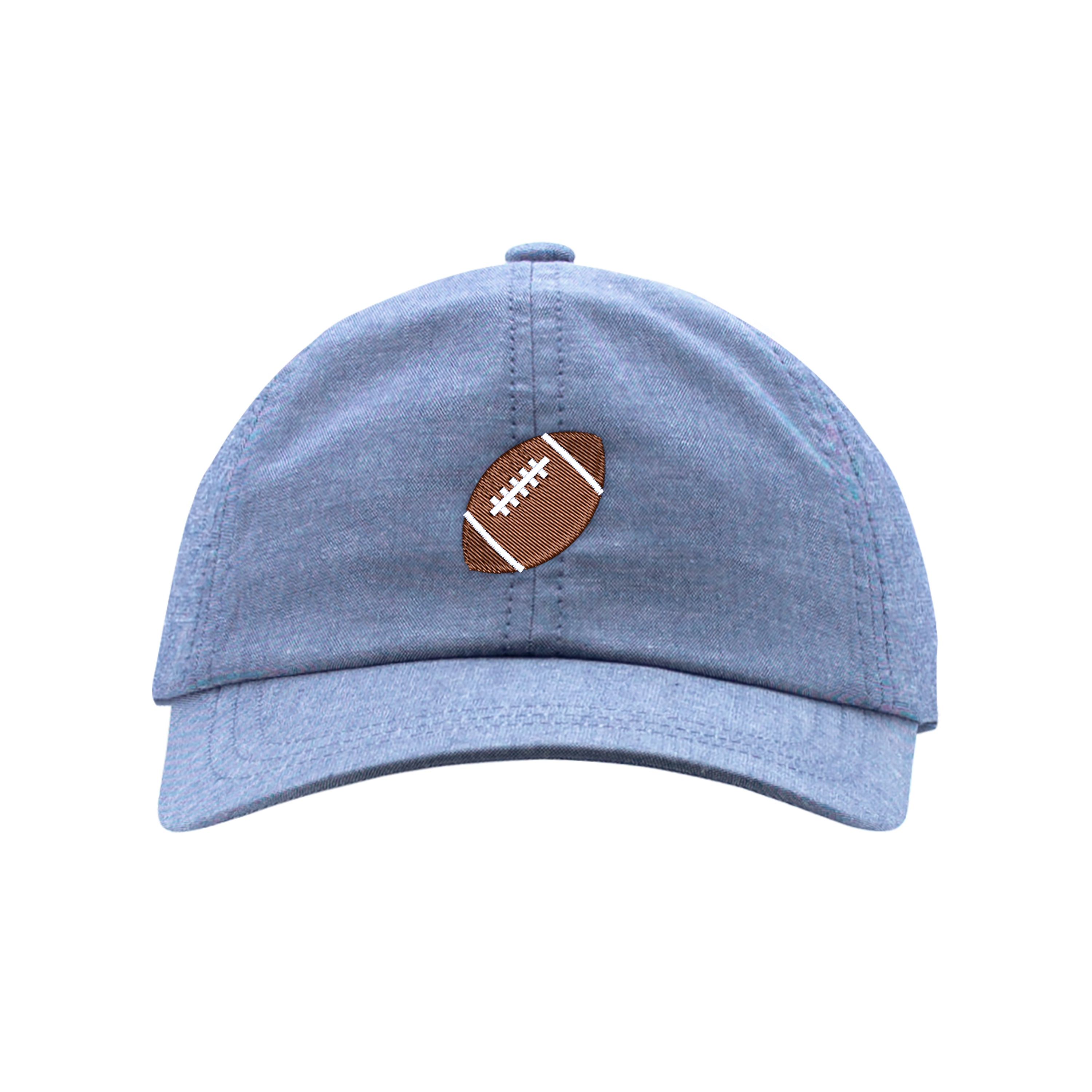 Denim Chambray Ball Cap-Football
