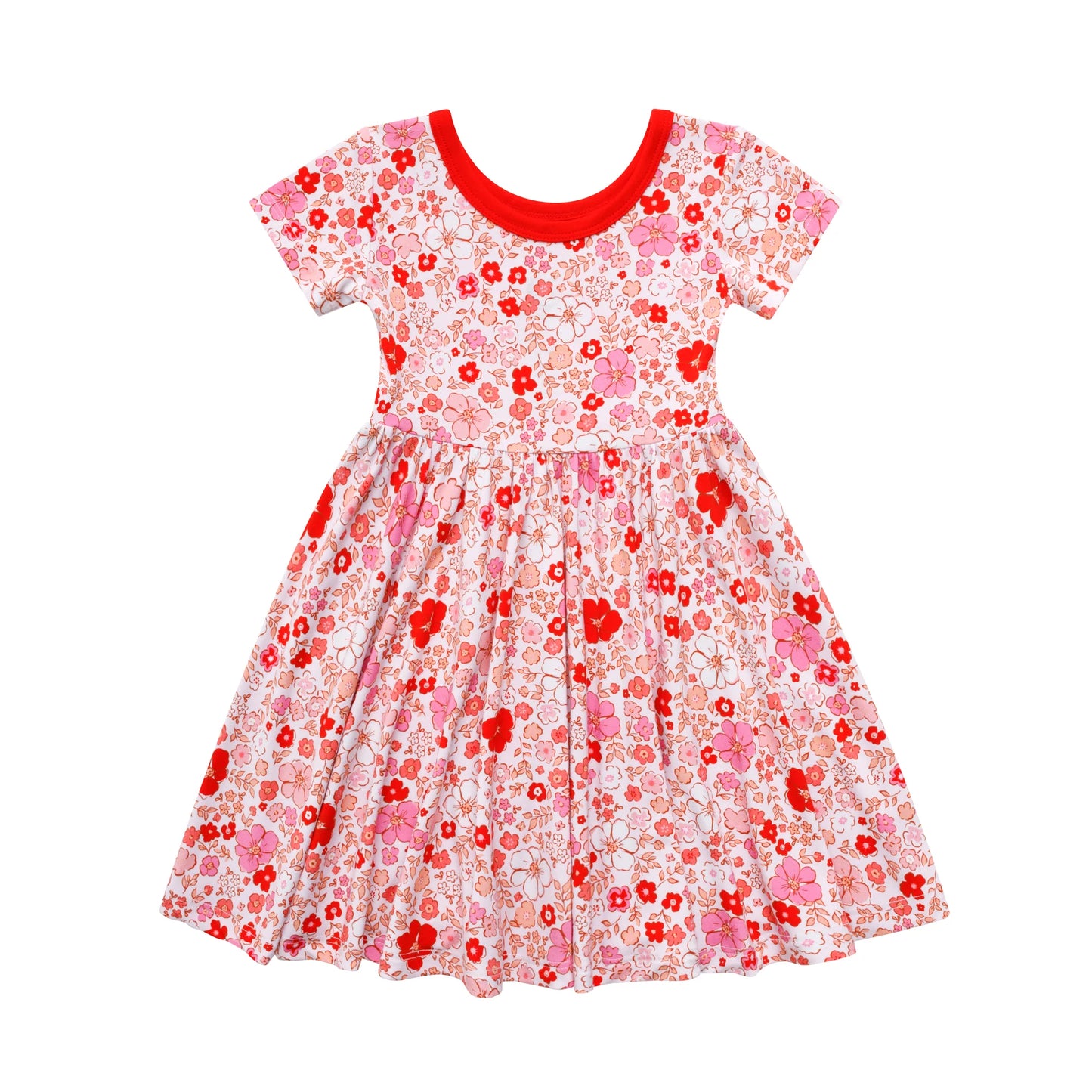 Florever Your Baby Short Sleeve Big Kid Twirl Dress BDLJ