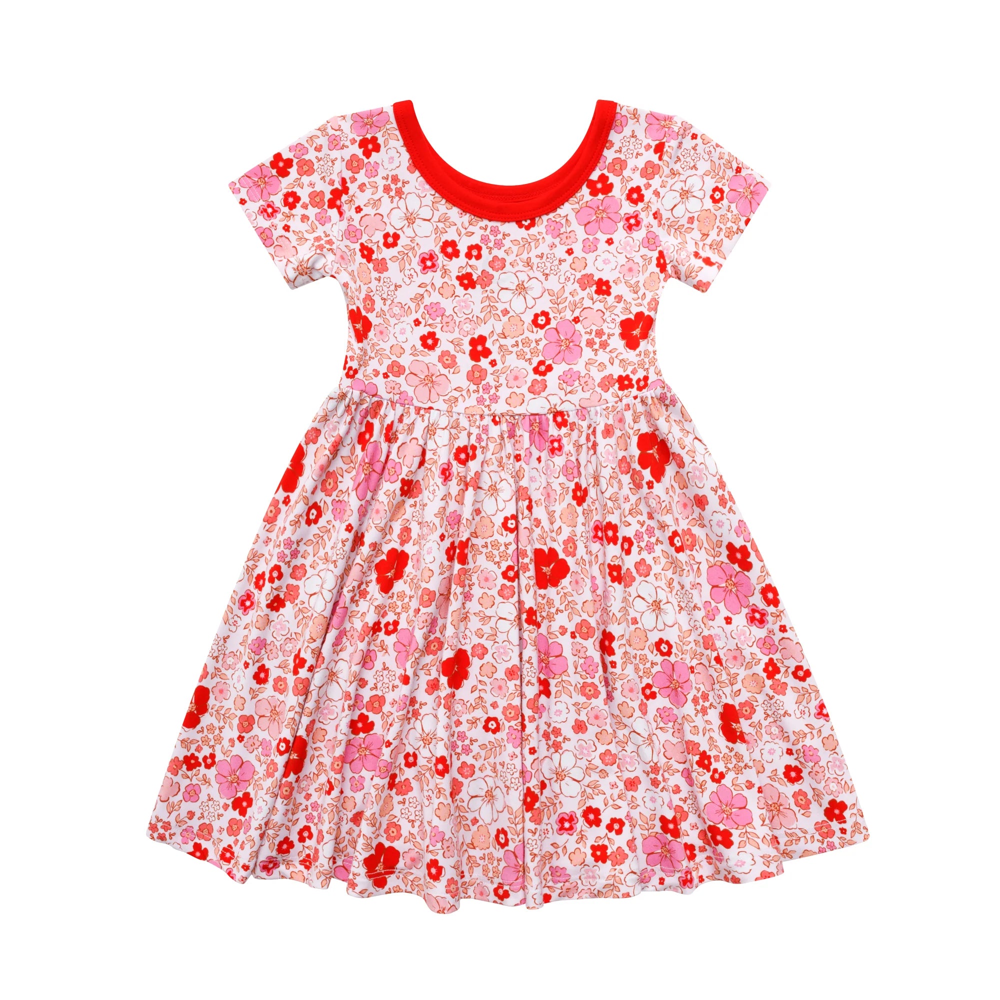 Florever Your Baby Short Sleeve Big Kid Twirl Dress BDLJ