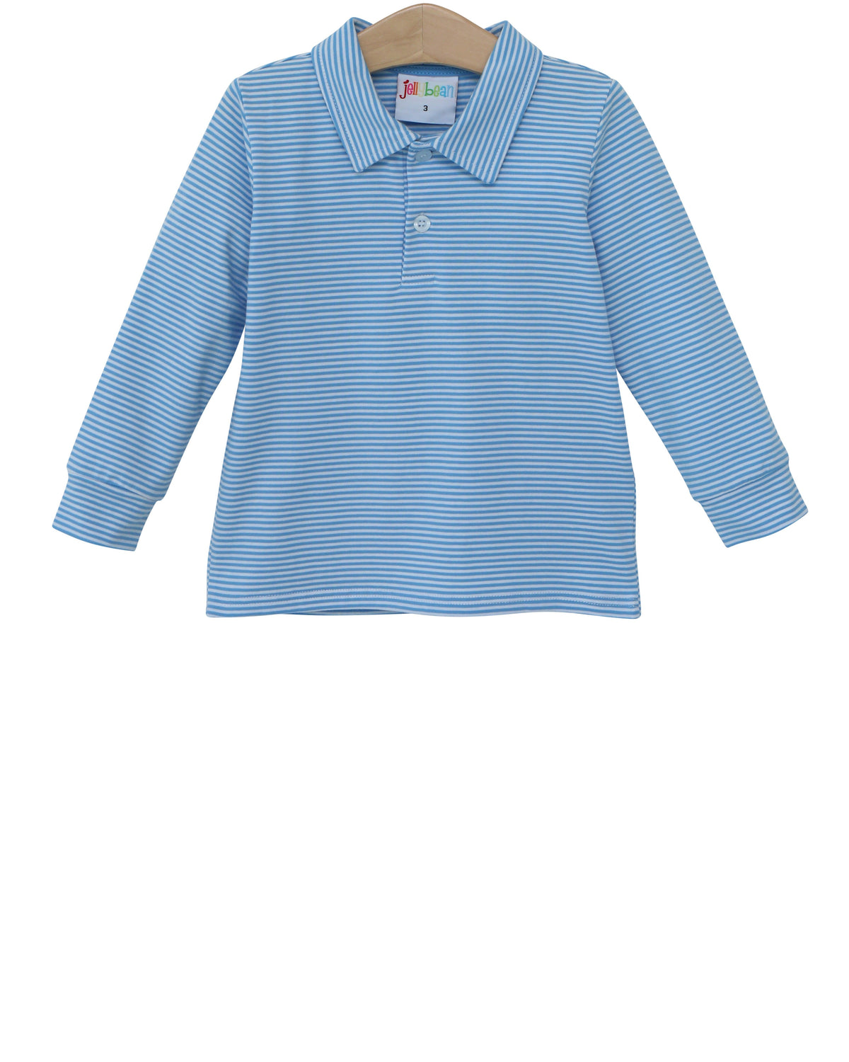 Michael Polo LS - Cornflower Blue Stripe