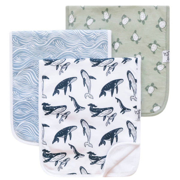 3 Pack Premium Burp Cloths - Cove