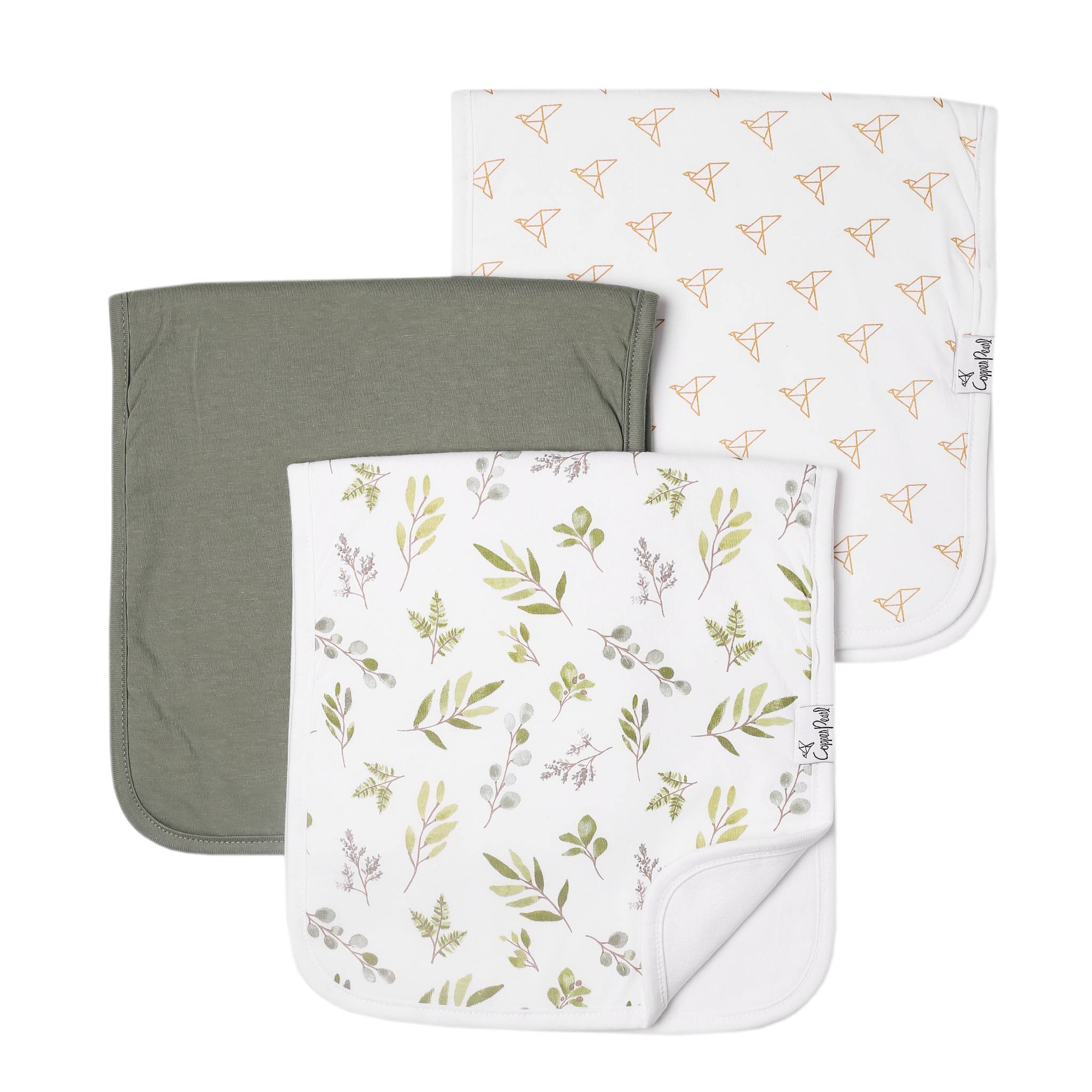 3 Pack Premium Burp Cloths - Haven