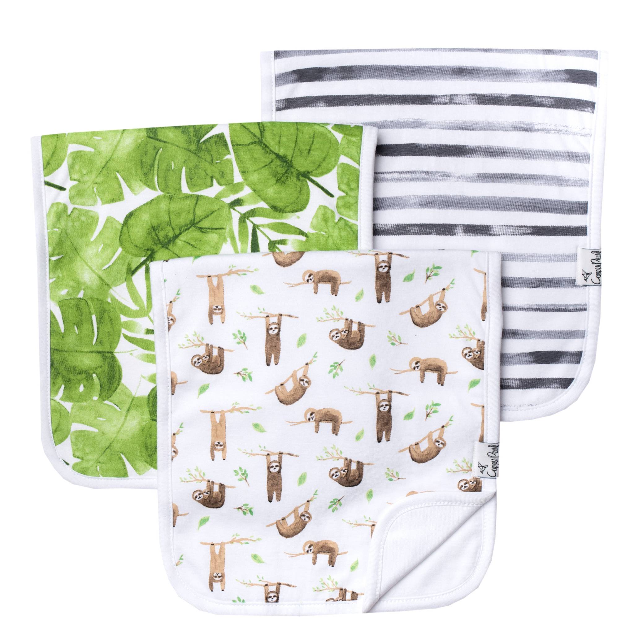 3 Pack Premium Burp Cloths - Noah