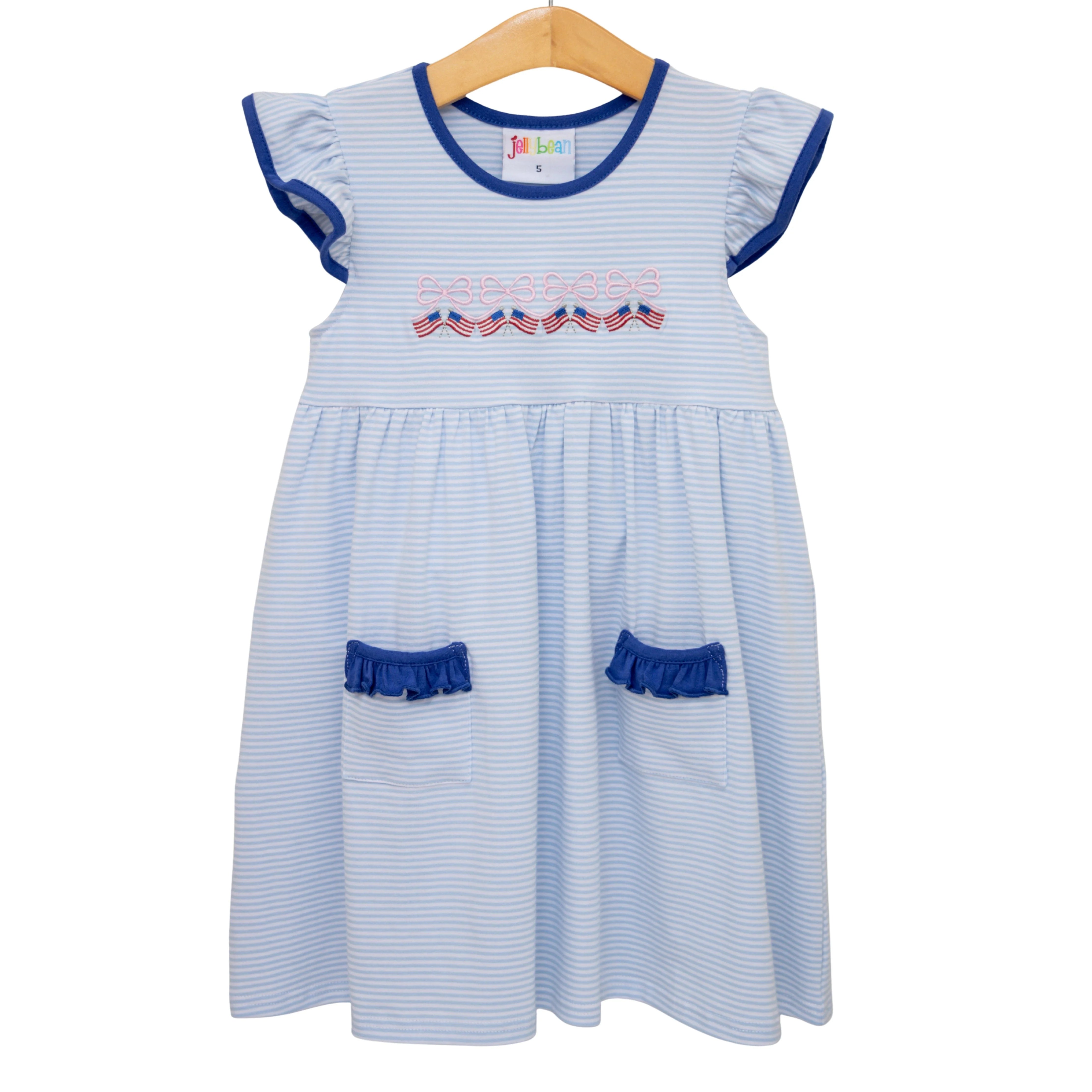 Let Freedom Ring Ruffle Pocket Dress