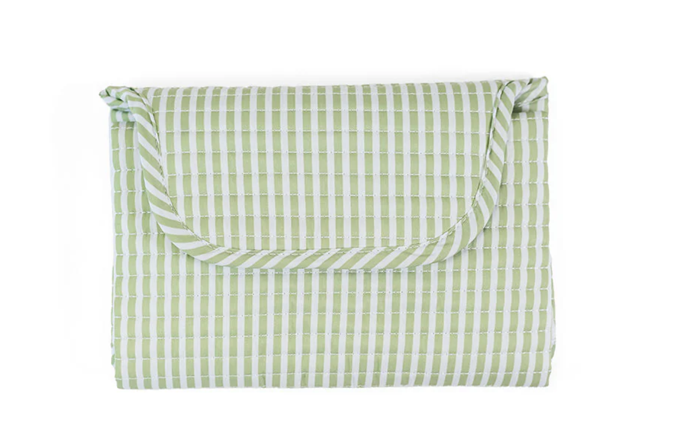 Quilted Changing Mat-Pimlico Stripe Sage