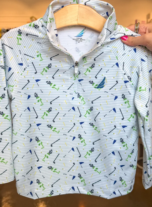 Golf Print Levi Performance 1/4 Zip