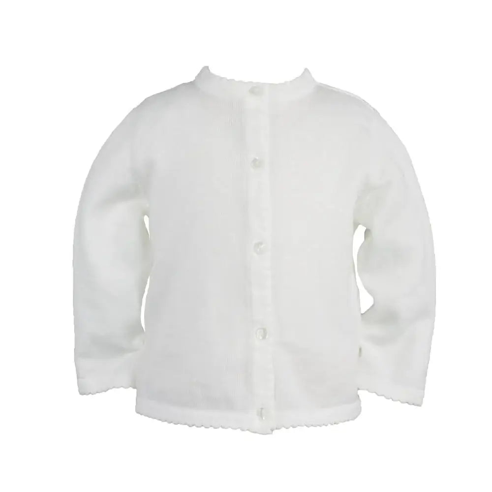 Scalloped Edge Cardigan Sweater