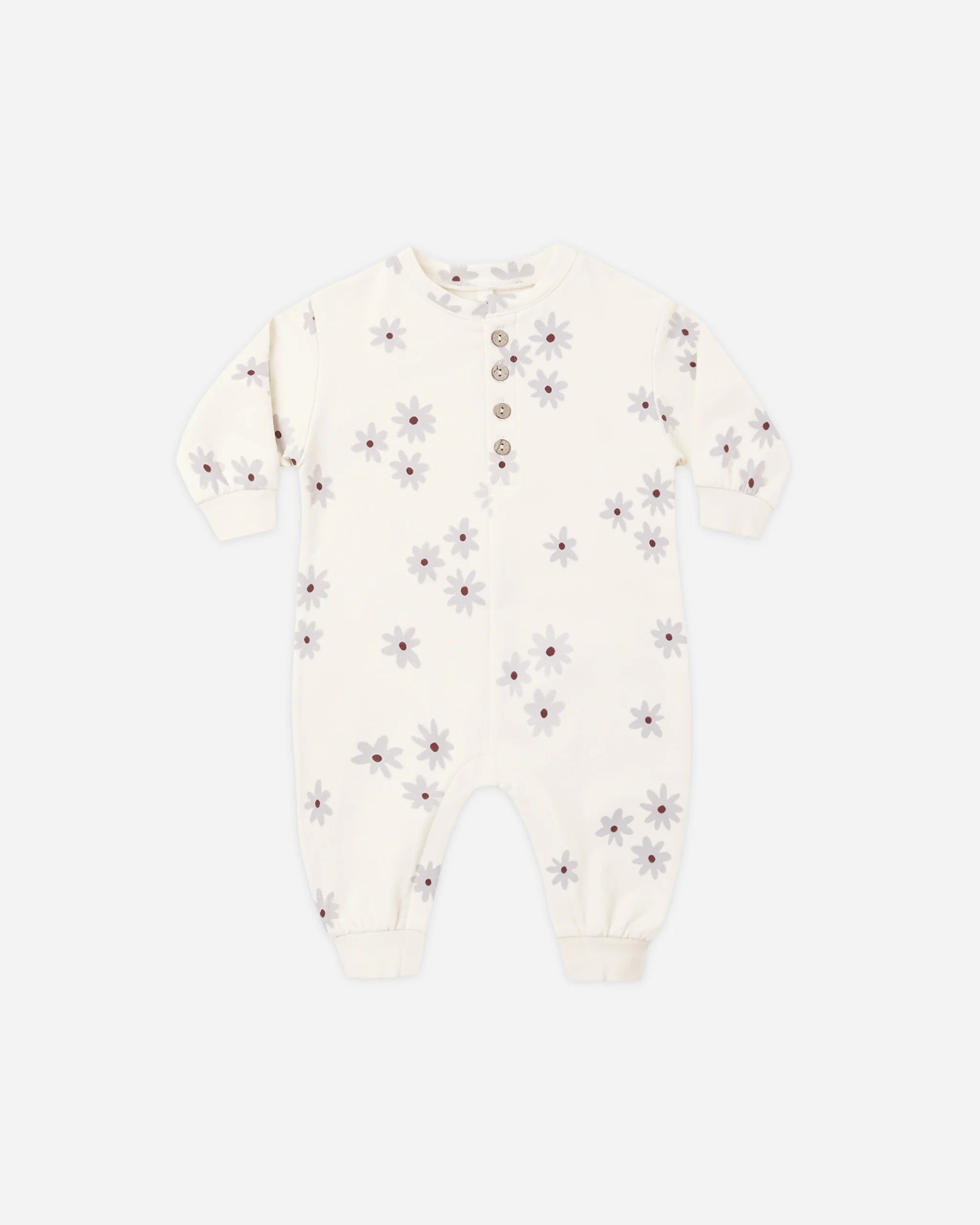 Relaxed Fleece Jumpsuit || Blue Daisy