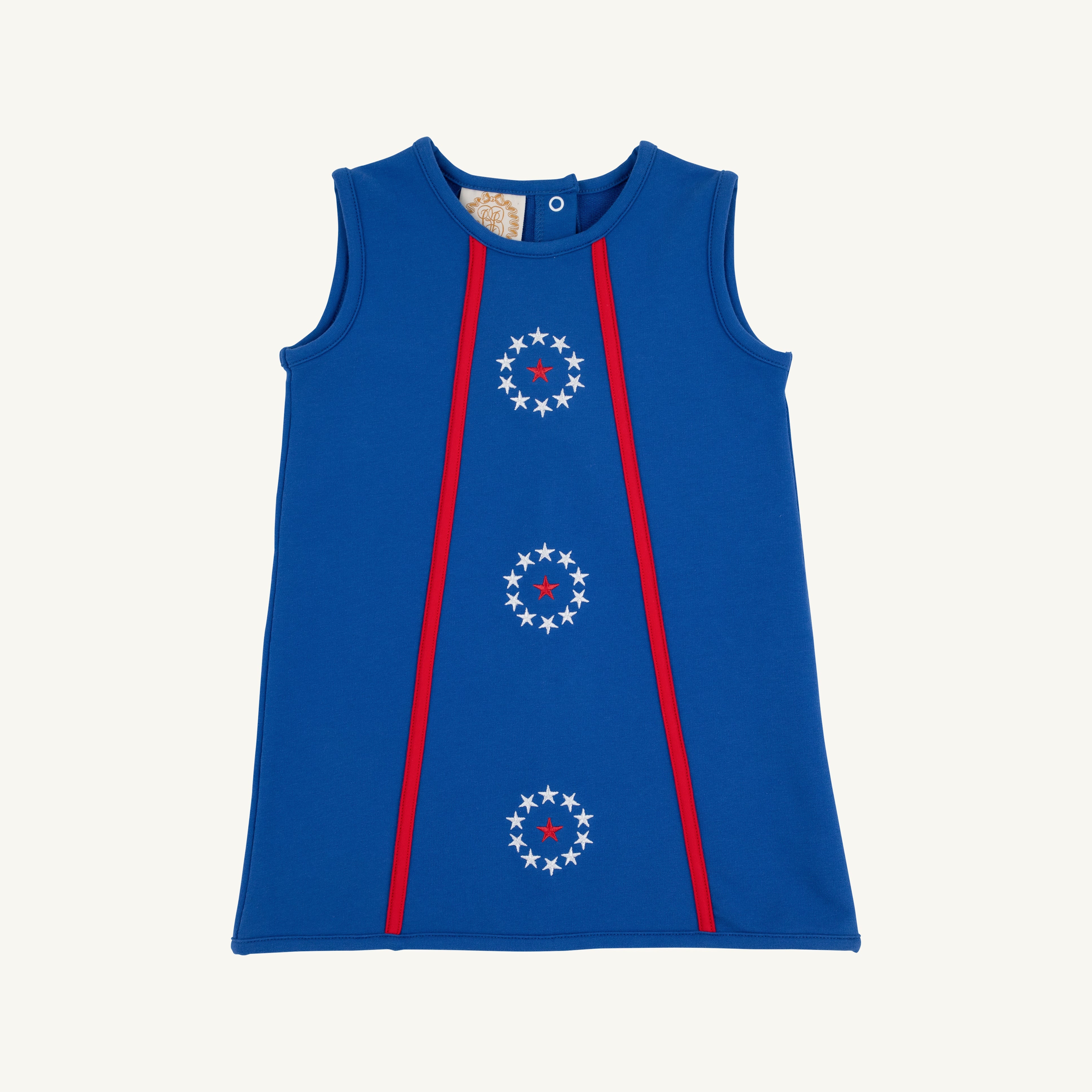Annie Apron Dress - Rockefeller Royal & Richmond Red Stars