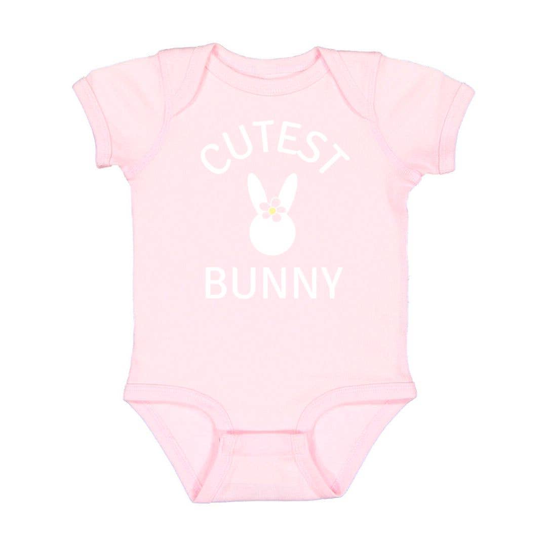 Cutest Bunny Easter Short Sleeve Bodysuit - Baby Clothing