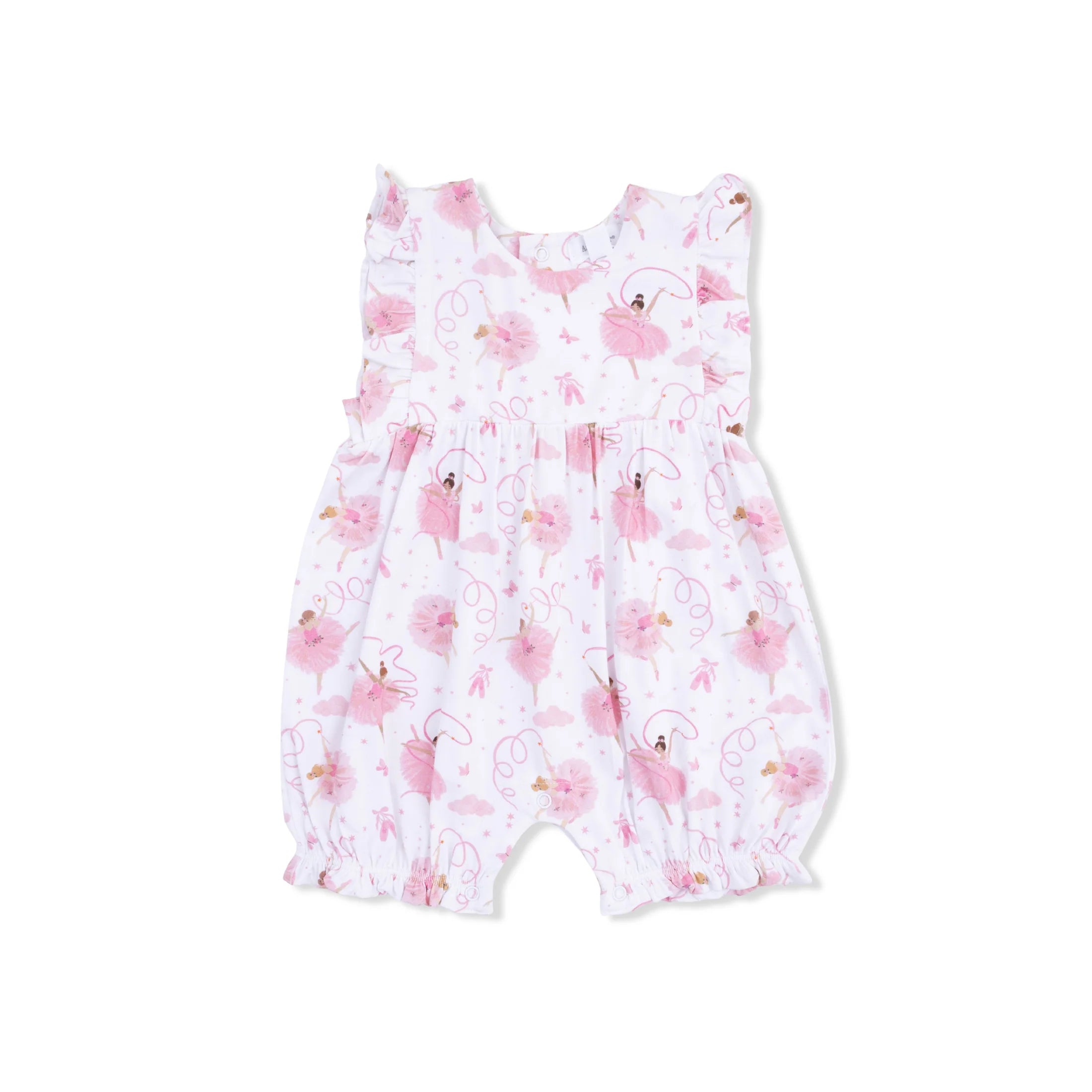 Ribbon Ballerinas-Ruffle Playsuit