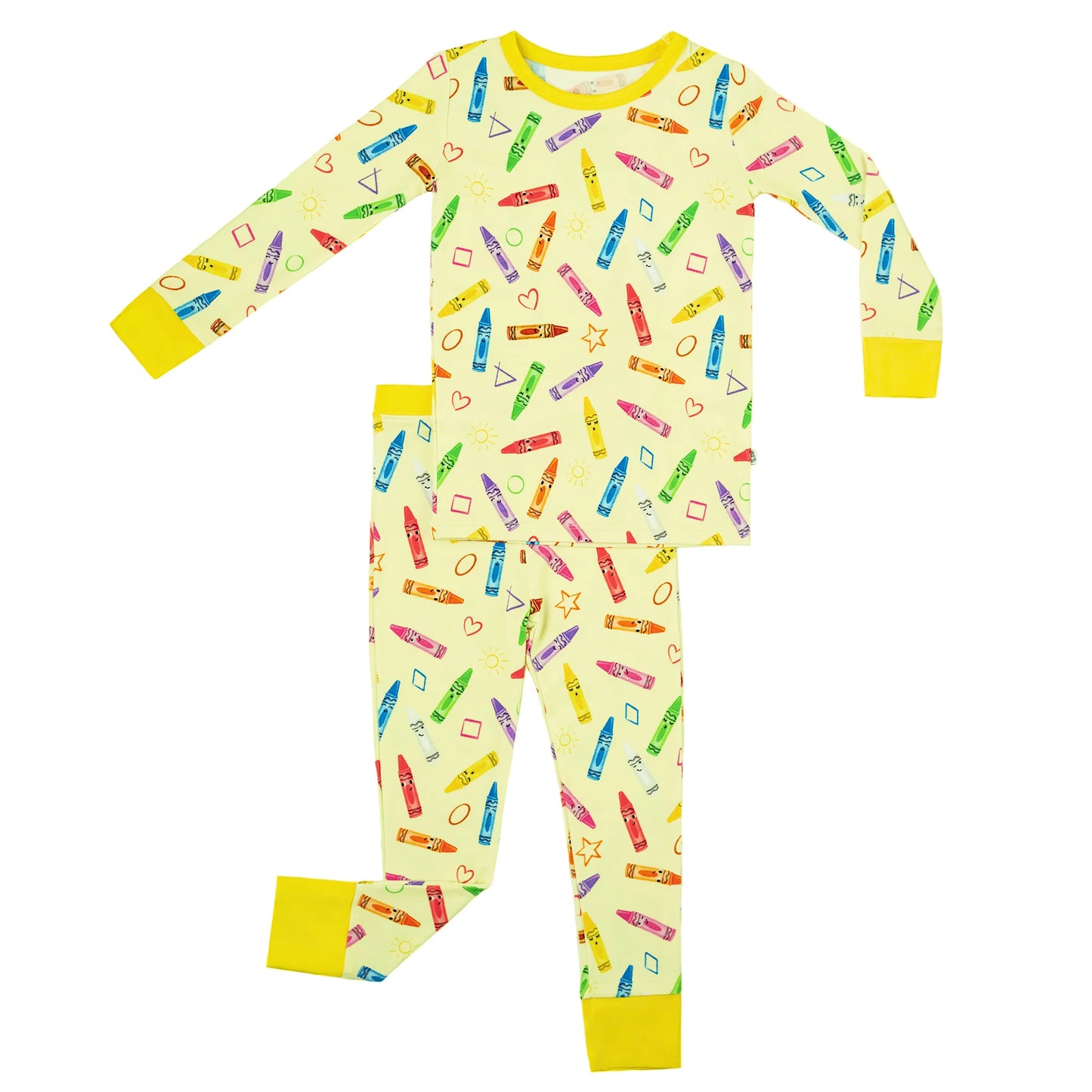 Crayon Crew | Two-Piece Bamboo Long Sleeve Toddler & Kids Pajamas