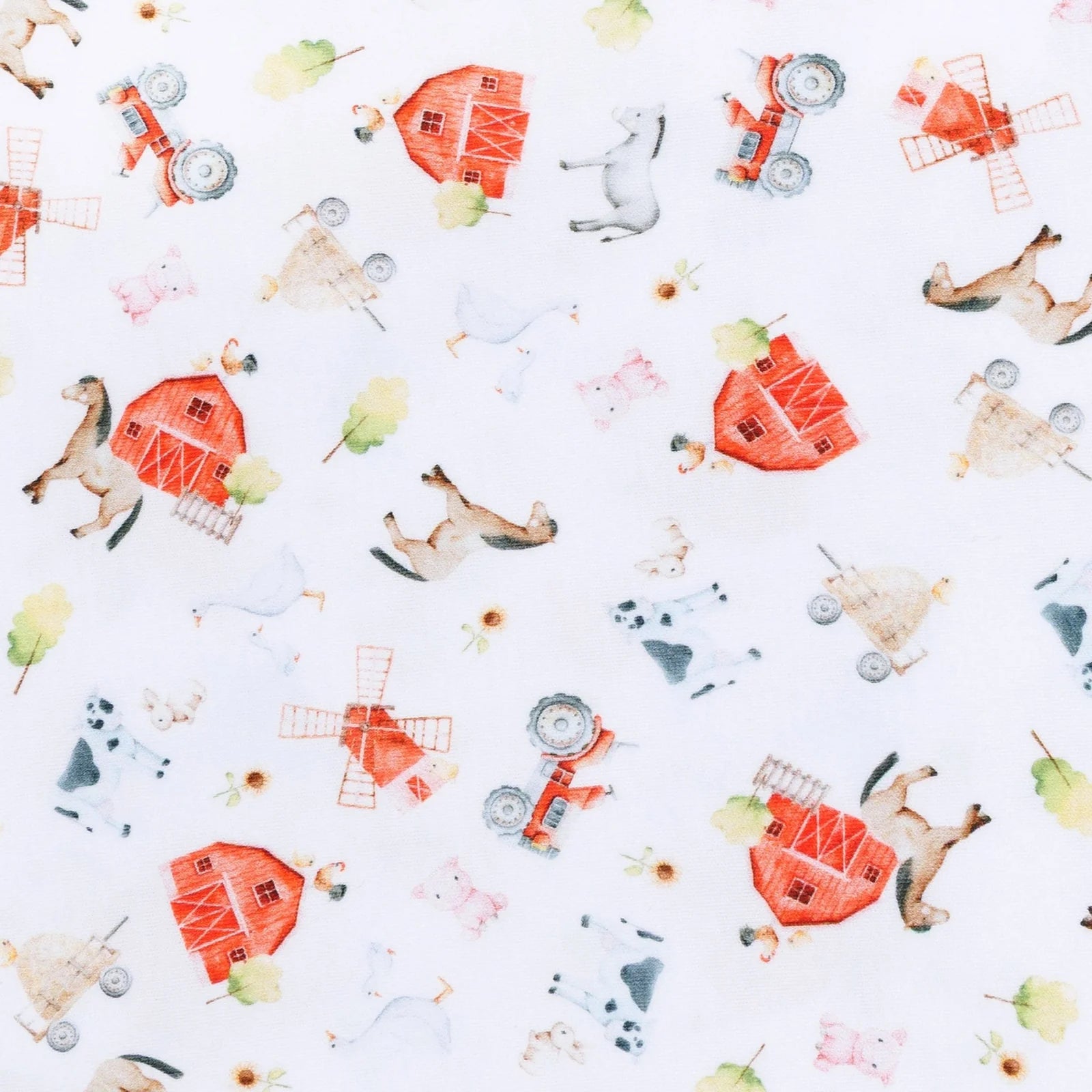 Barnyard Babies Print Burp Cloth