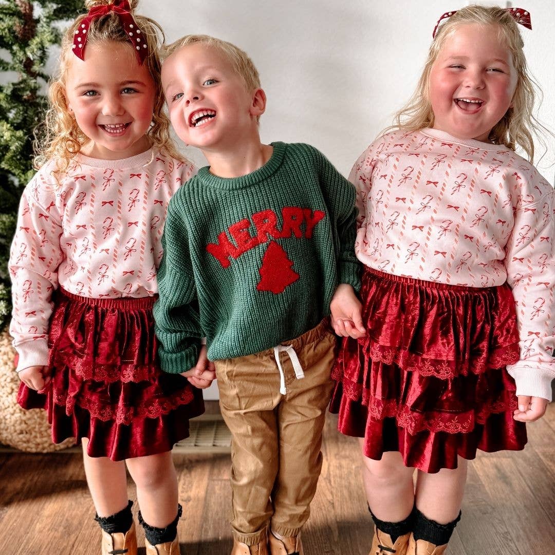 Merry Patch Christmas Knit Sweater