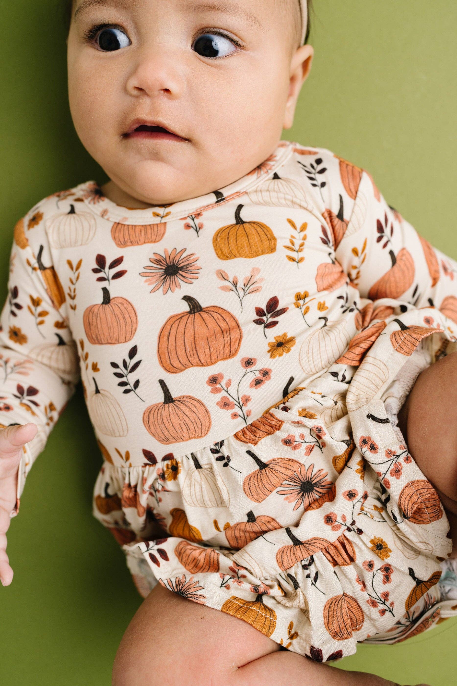 Pumpkin Garden Bodysuit Bamboo Dress