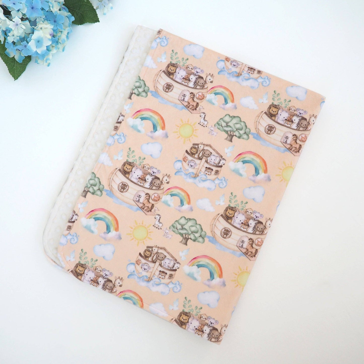 Baby & Toddler Minky Blanket - Noah's Ark