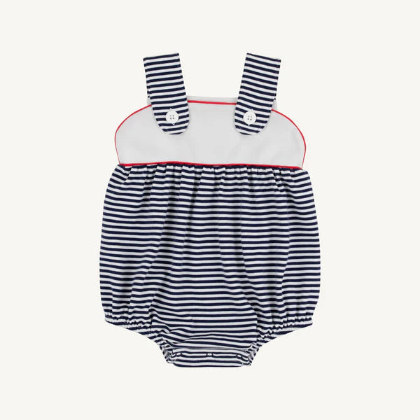 Bingham Bubble-Nantucket Navy Stripe with Worth Avenue White and Richmond Red