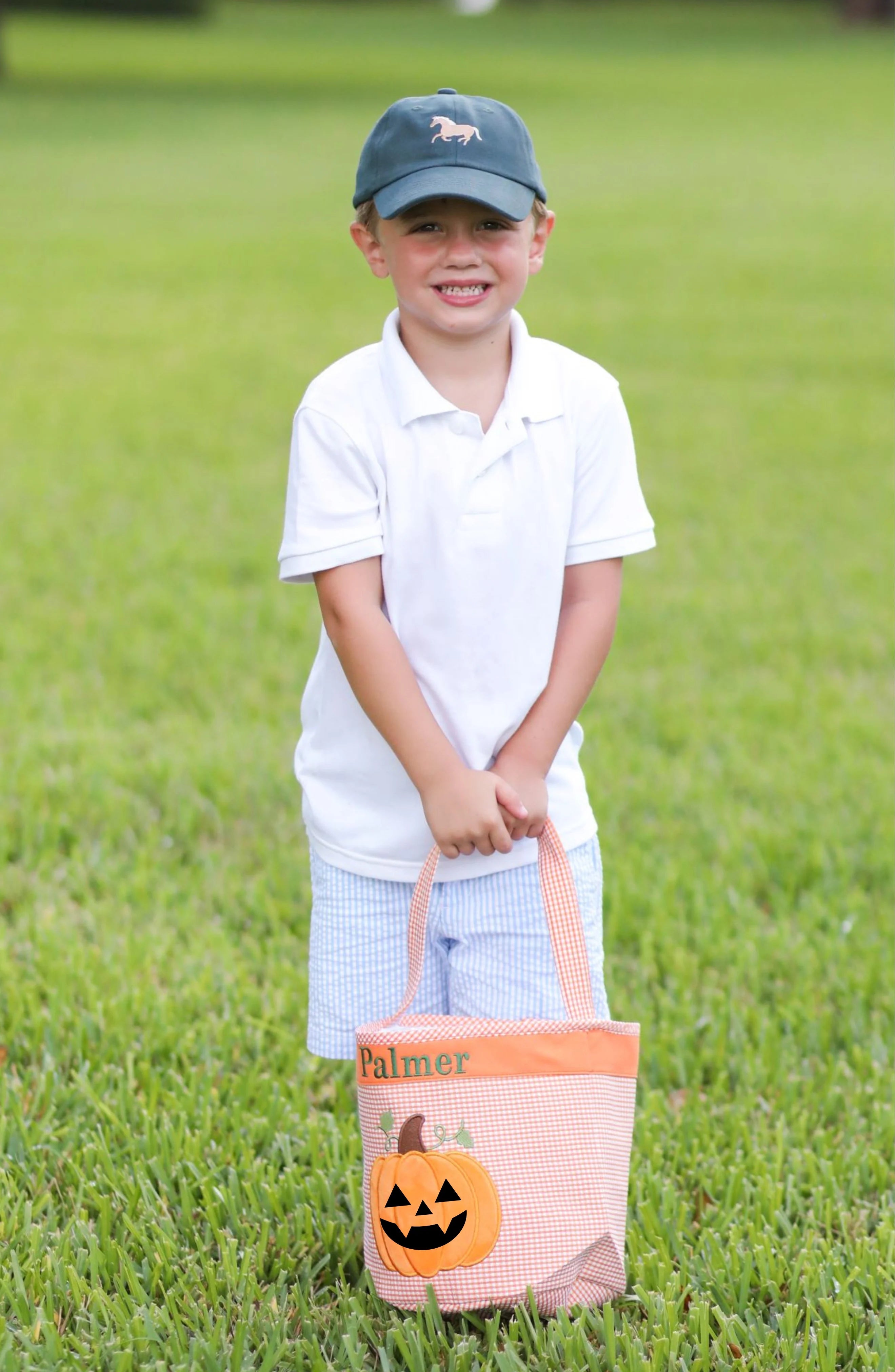 Jack-o-Lantern Pumpkin Tote (customizable)