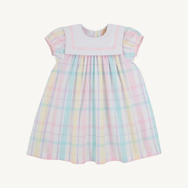 Stewart's Square Collar Dress-Brunch Plate Plaid