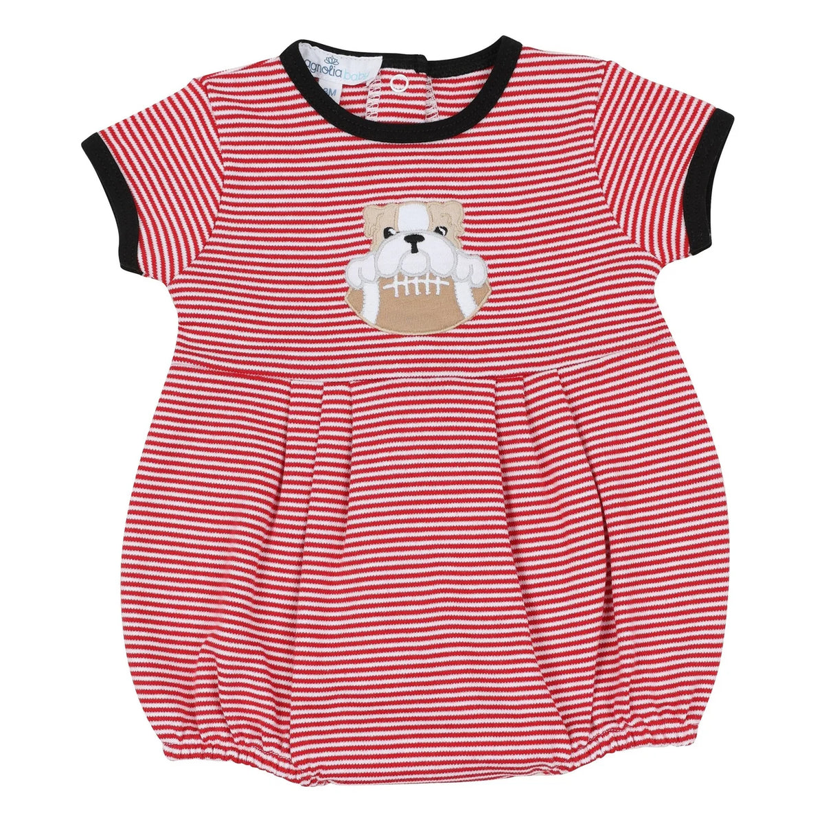 Bulldog Pride Applique Boy Bubble