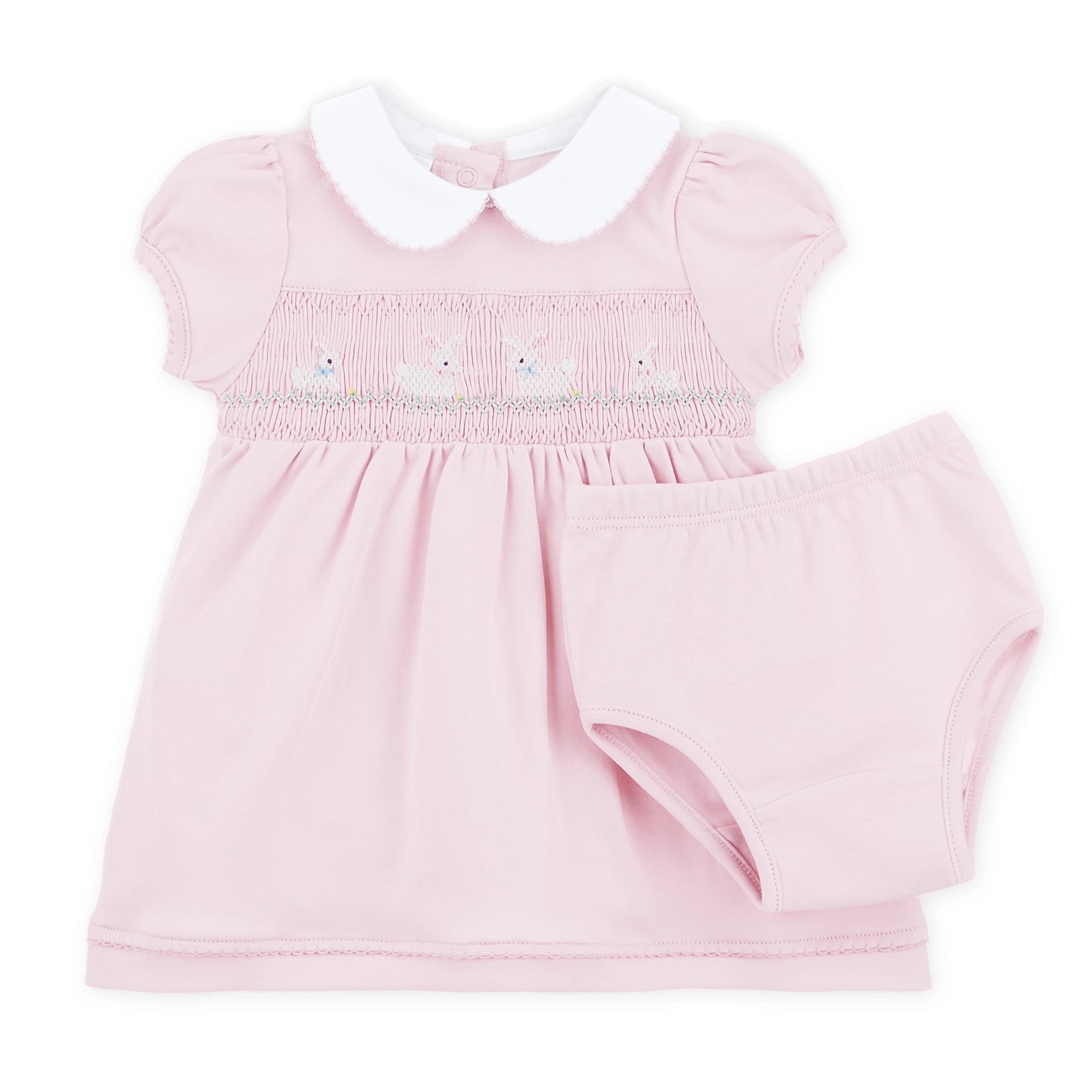 Bunny Love Classics Smocked Dress - Pink