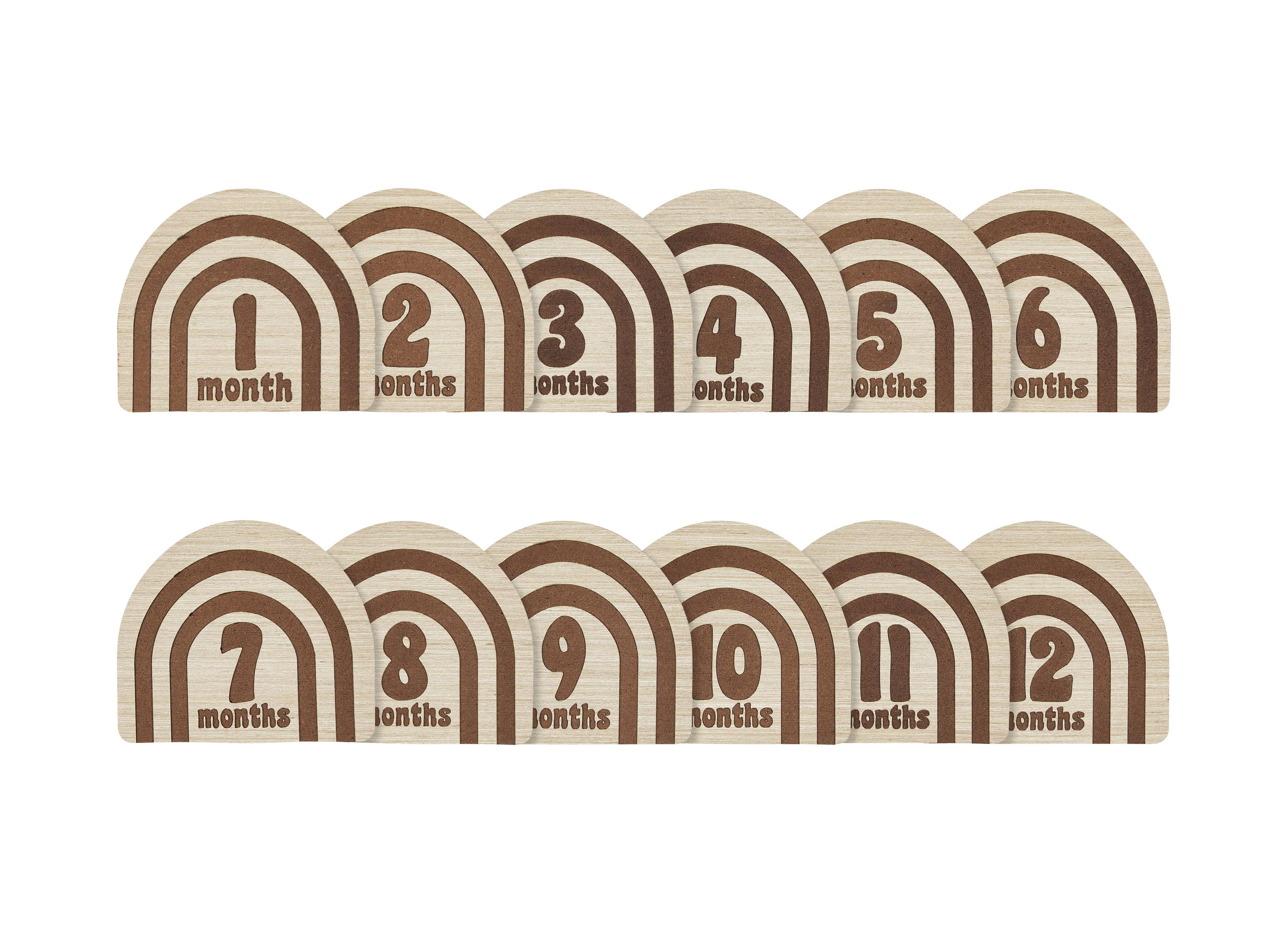Rainbow Wooden Milestone Photo Props