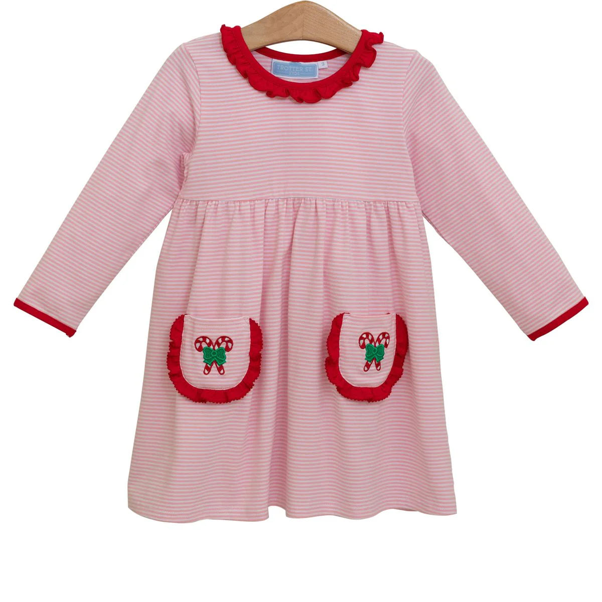 Candy Cane Embroidery Dress