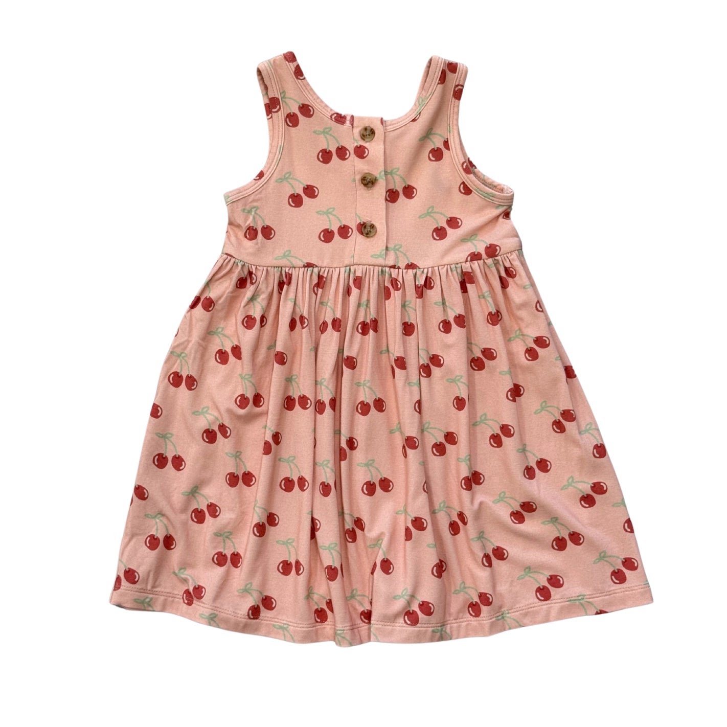 Henley Tank Dress-Cherries