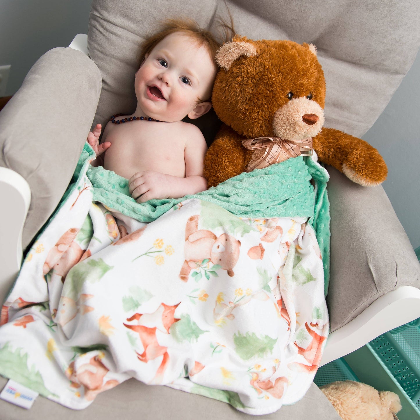 Baby & Toddler Minky Blanket - Forest Friends