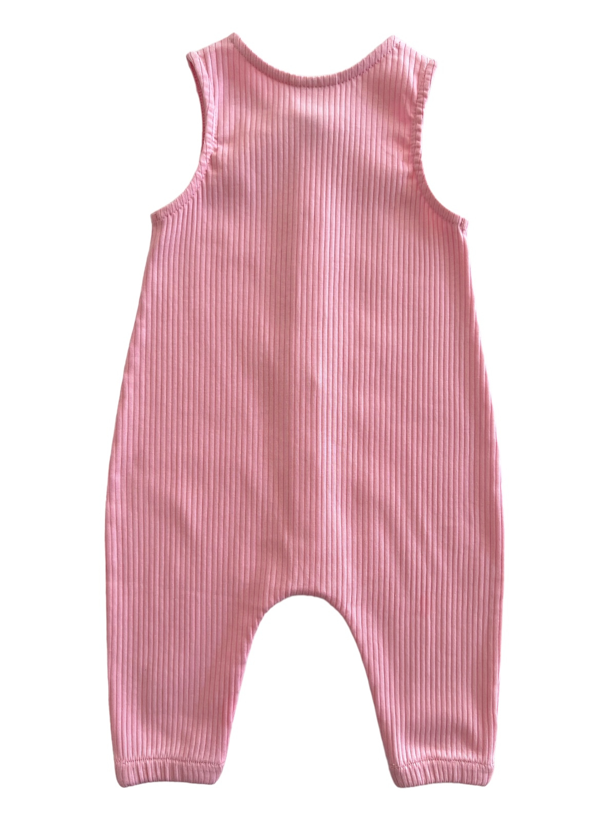 Pink / Organic Ribbed Bay Jumpsuit (Baby - Kids)