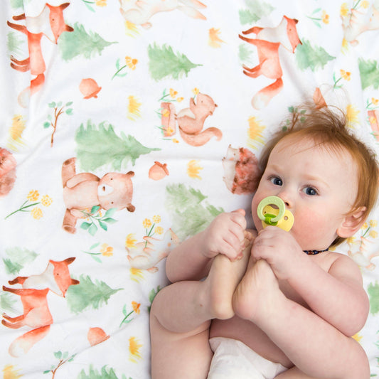 Baby & Toddler Minky Blanket - Forest Friends