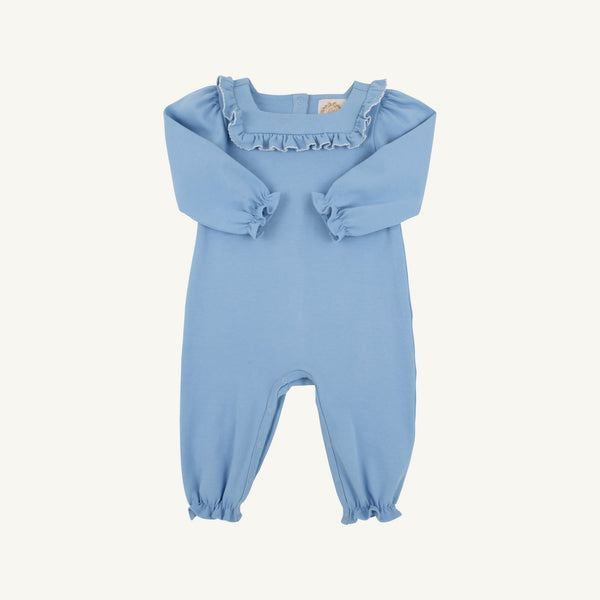 Darla Day Romper-Sarasota Sky with Worth Avenue White