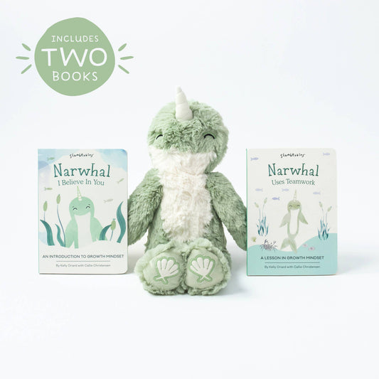 Narwhal's Growth Mindset Plush Set - with 2 books!