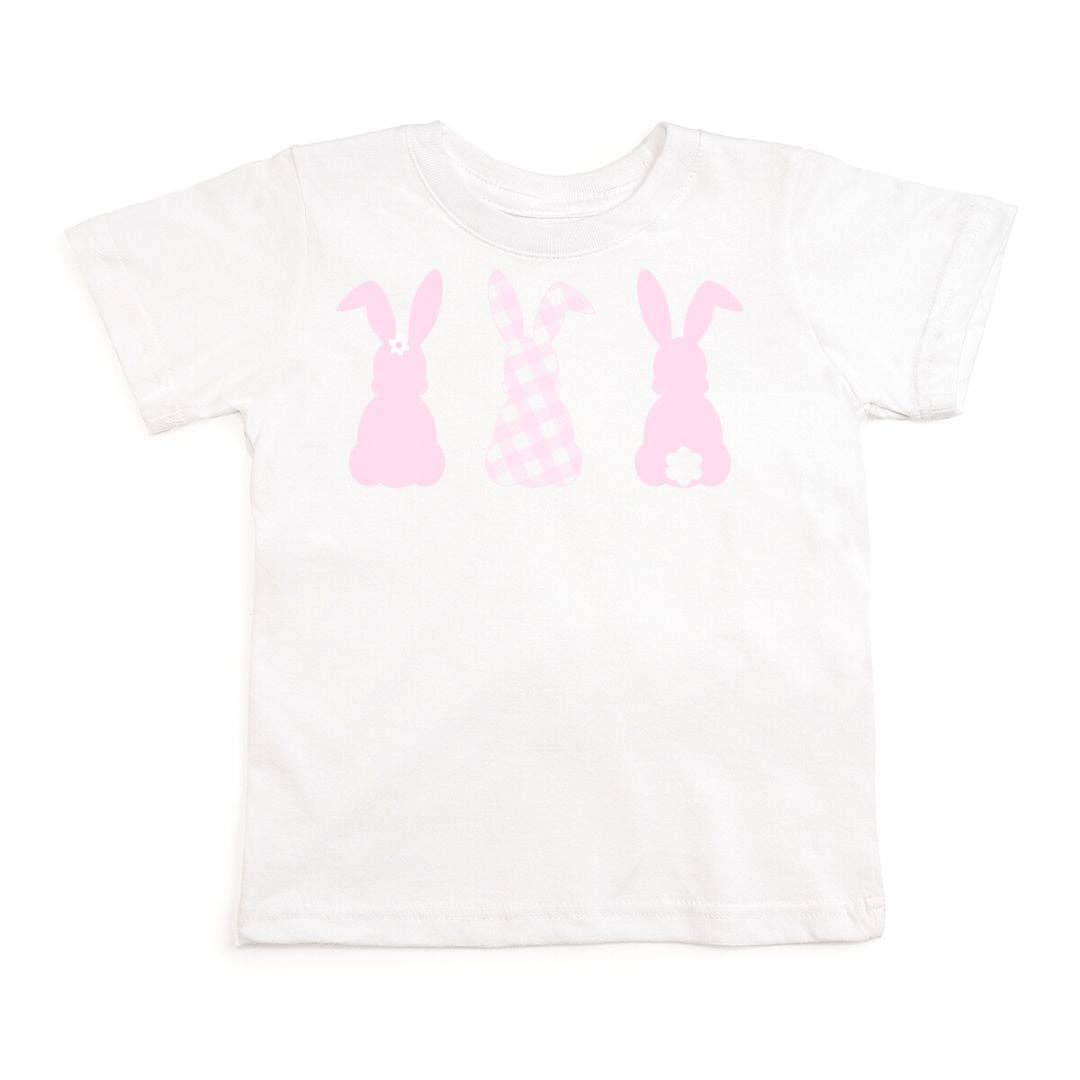 Gingham Bunny Easter Short Sleeve T-Shirt - Kids - Girls