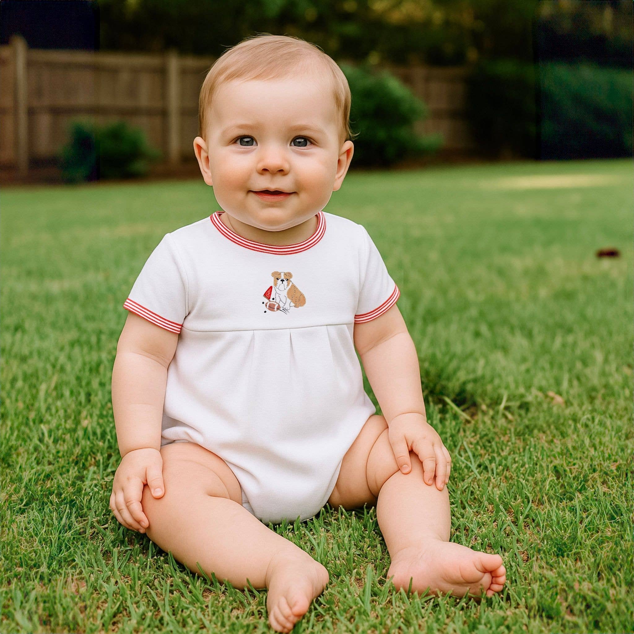 Go Dawgs! Embroidered Boy Bubble
