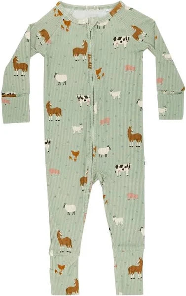 Farm Ribbed Zip Romper