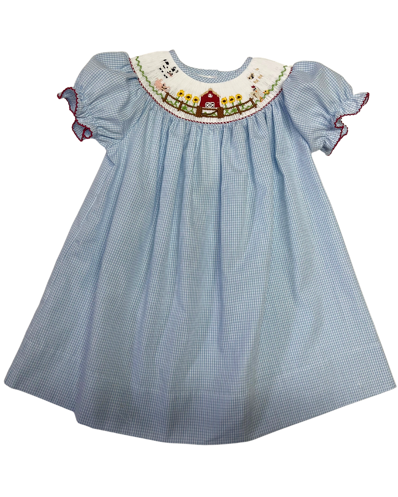 Farm Smocked Bishop Dress-F26